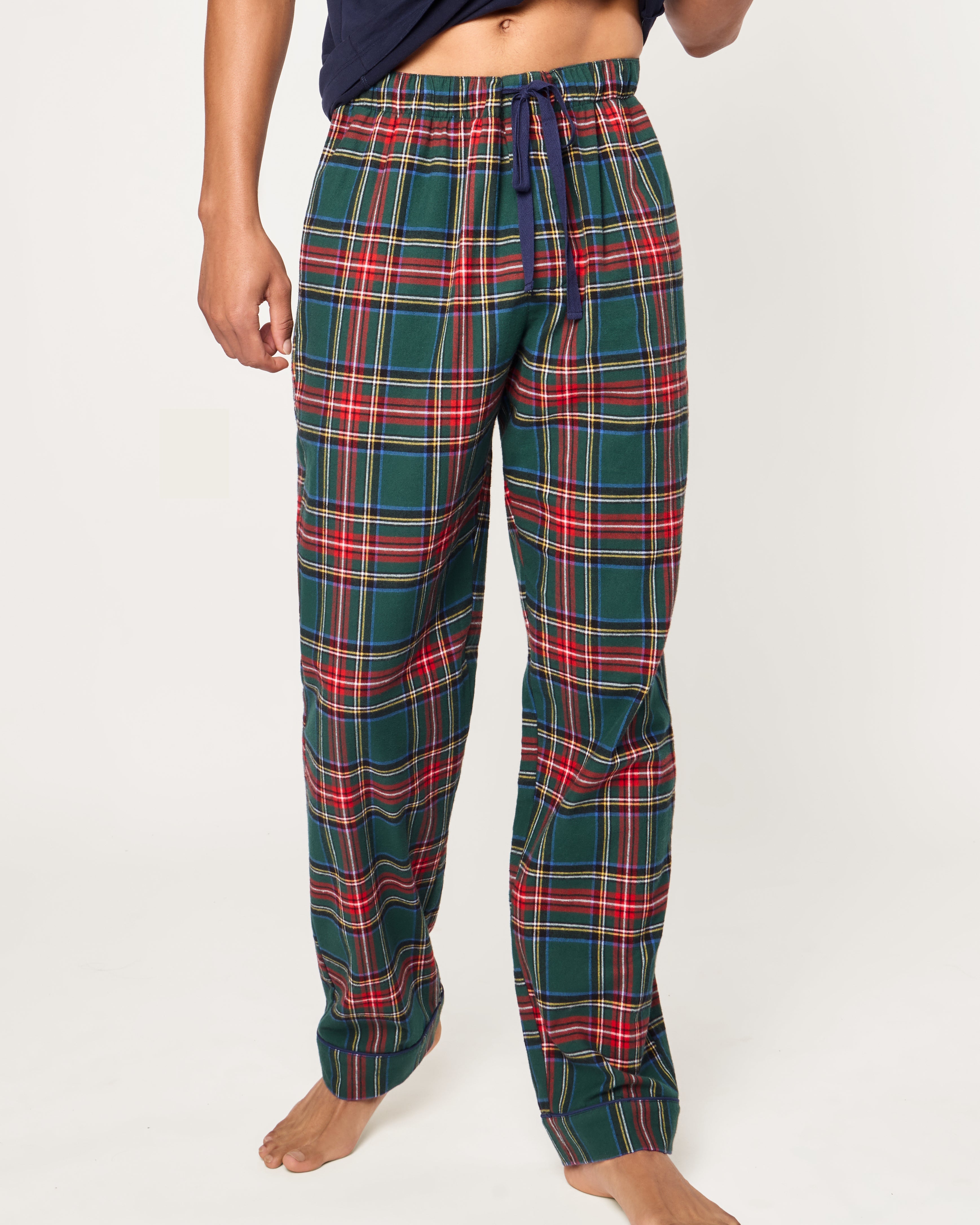Men's Brushed Twill Pajama Pants in Kensington Tartan