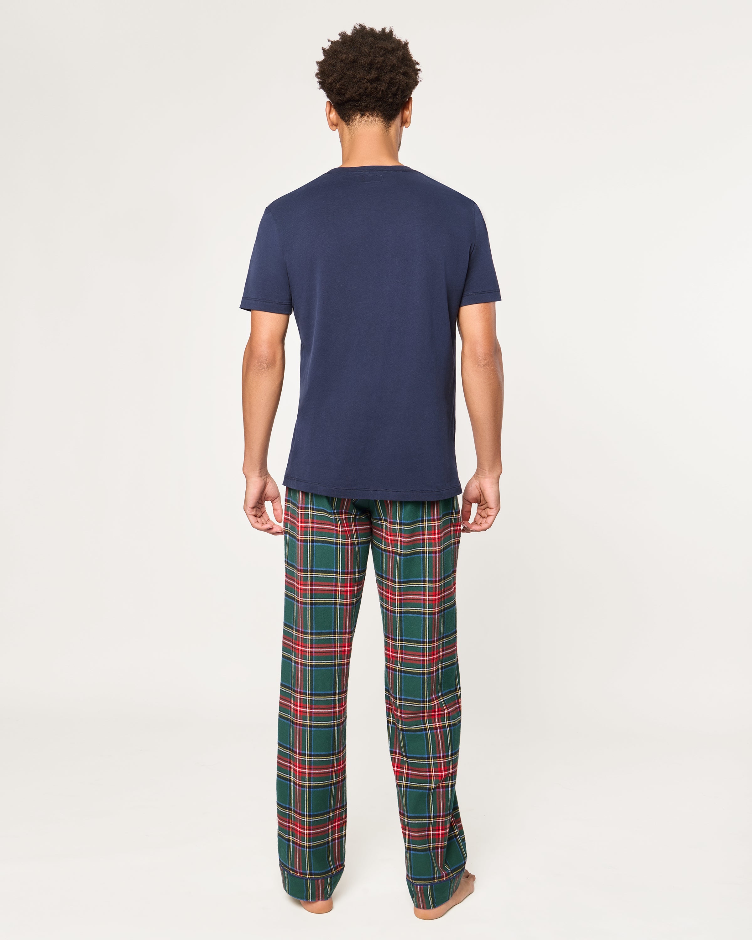 Men's Brushed Twill Pajama Pants in Kensington Tartan