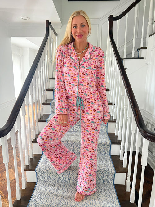 Fall Cozy Queen Wide Leg Pajama Set