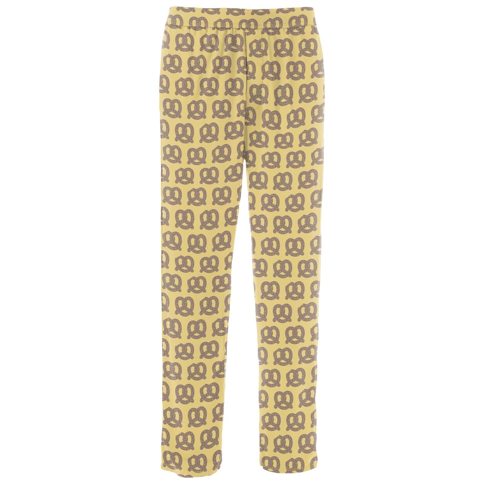 Men's Print Pajama Pants in Flax Giant Pretzel