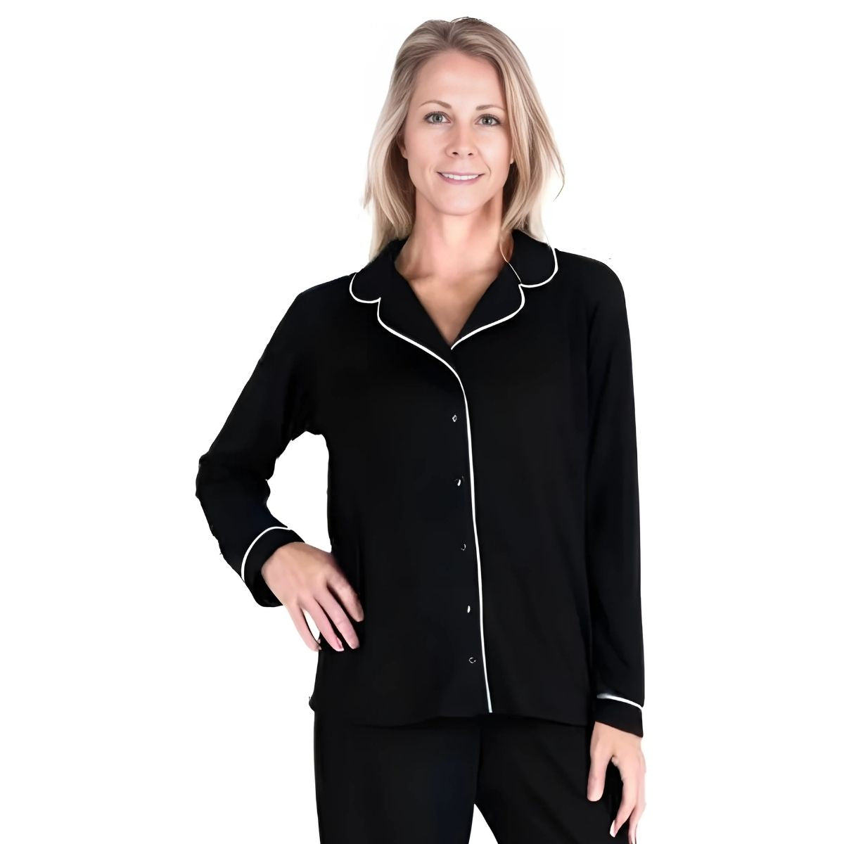 Women's Moisture Wicking Mix and Match Button Front Long Sleeve Top