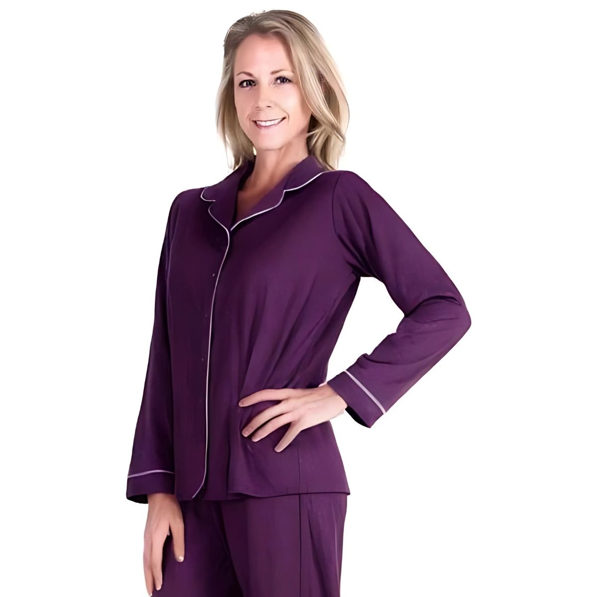 Women's Moisture Wicking Mix and Match Button Front Long Sleeve Top