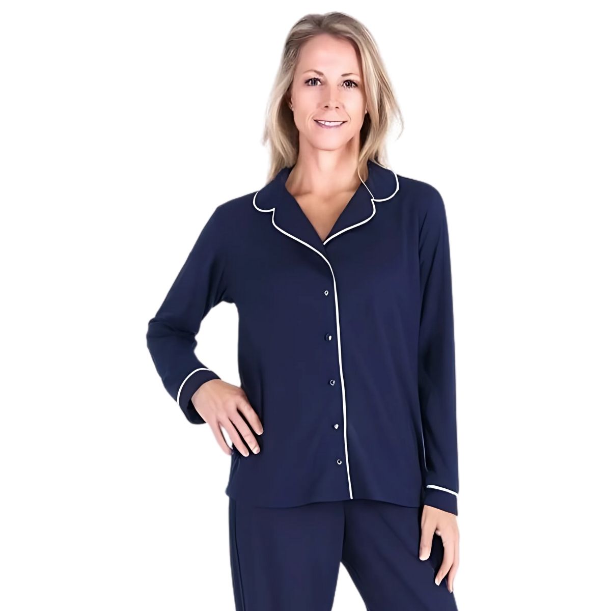 Women's Moisture Wicking Mix and Match Button Front Long Sleeve Top