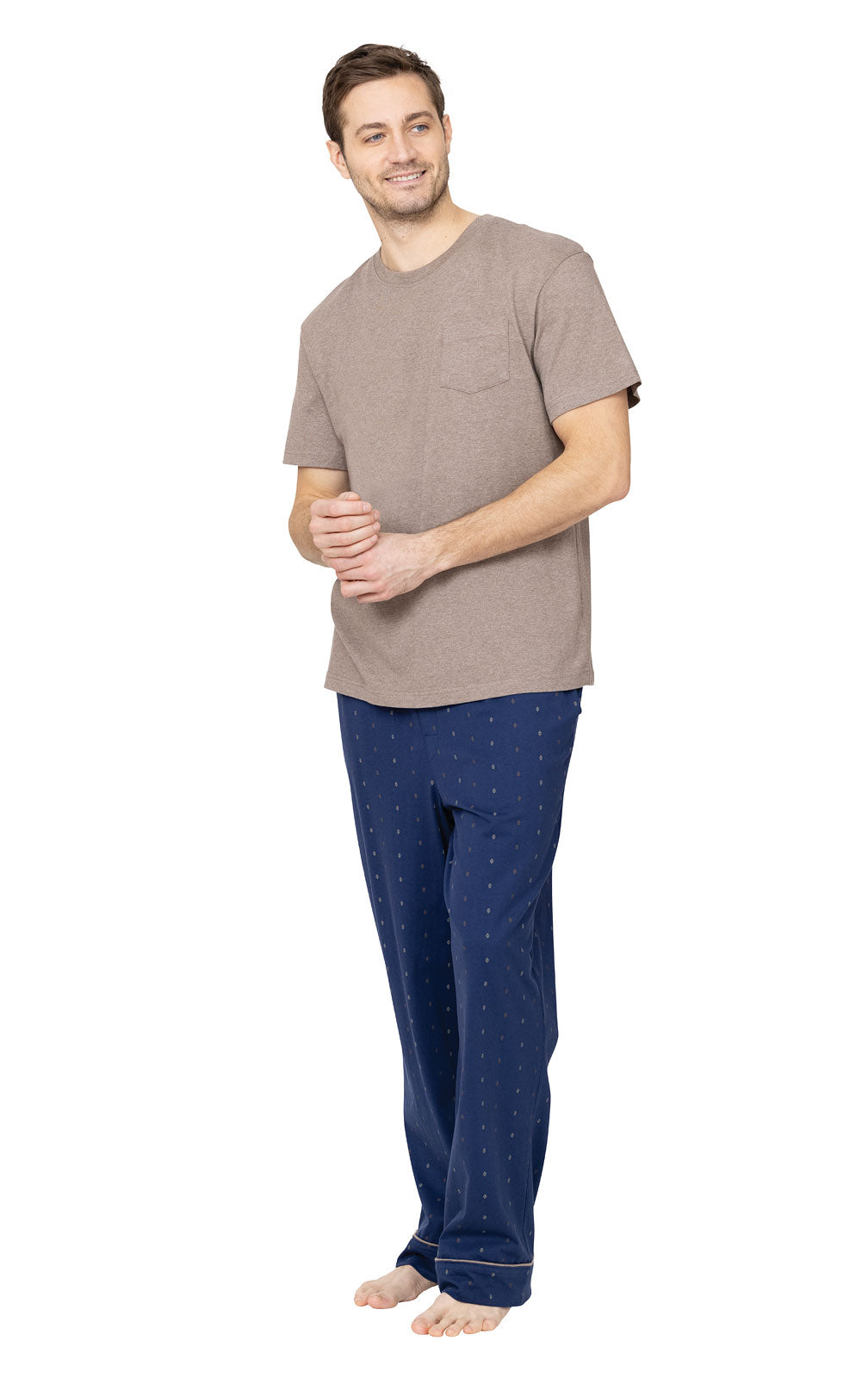 Short Sleeve Pullover Men's Pajamas- Final Sale