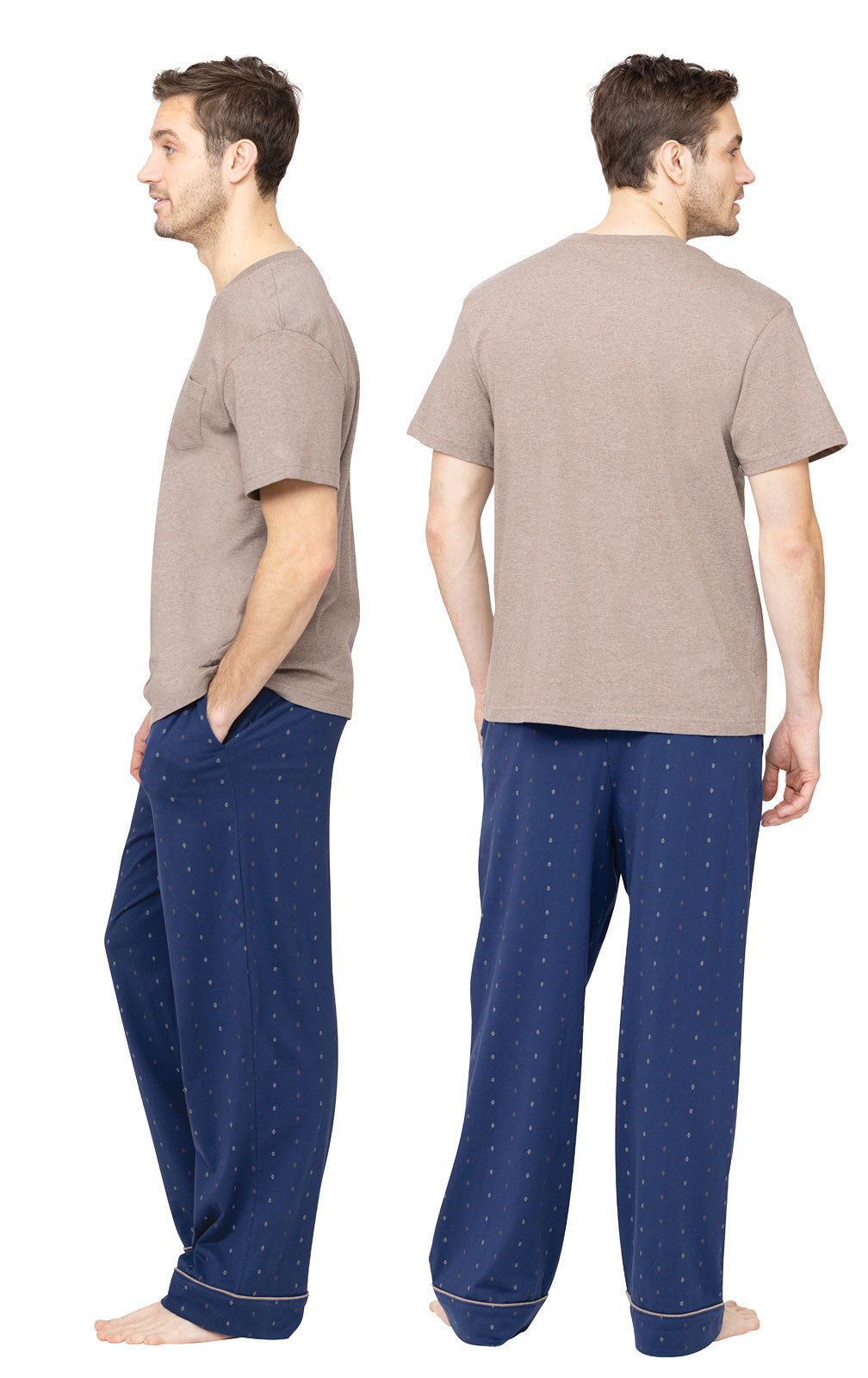 Short Sleeve Pullover Men's Pajamas- Final Sale