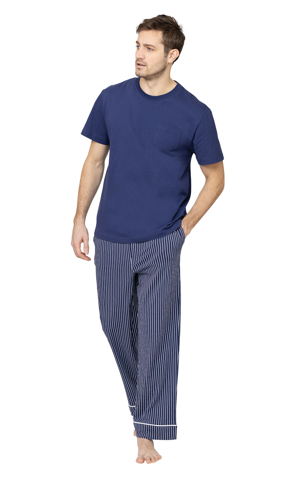 Short Sleeve Pullover Men's Pajamas- Final Sale