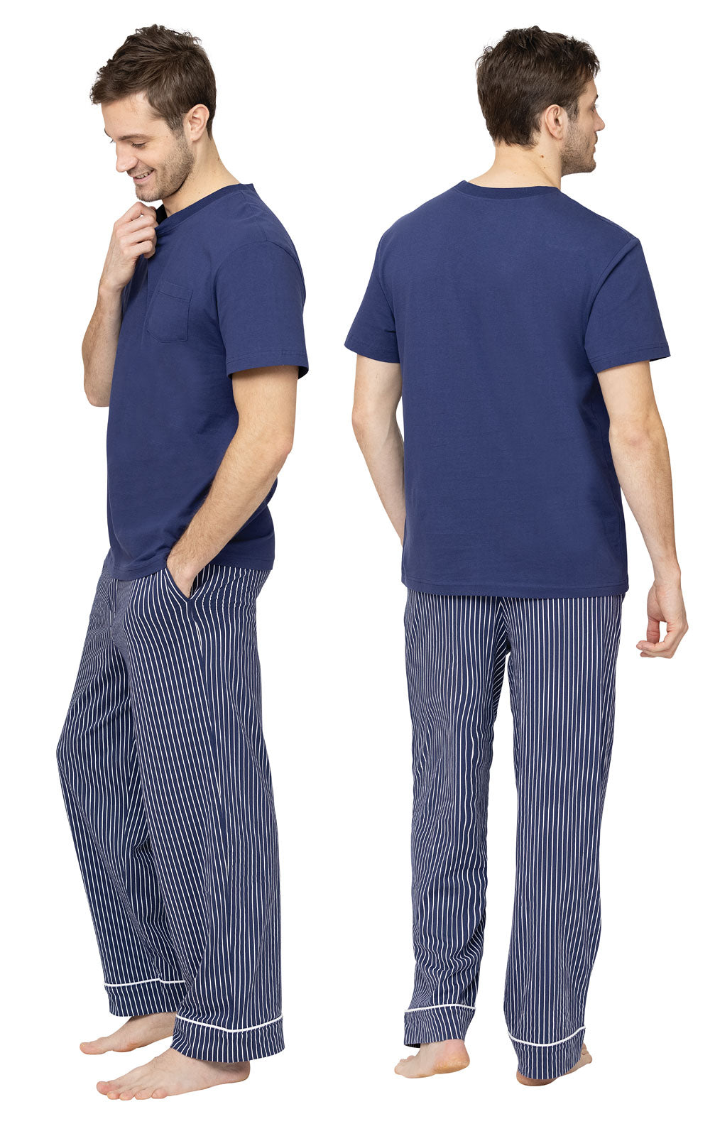 Short Sleeve Pullover Men's Pajamas- Final Sale