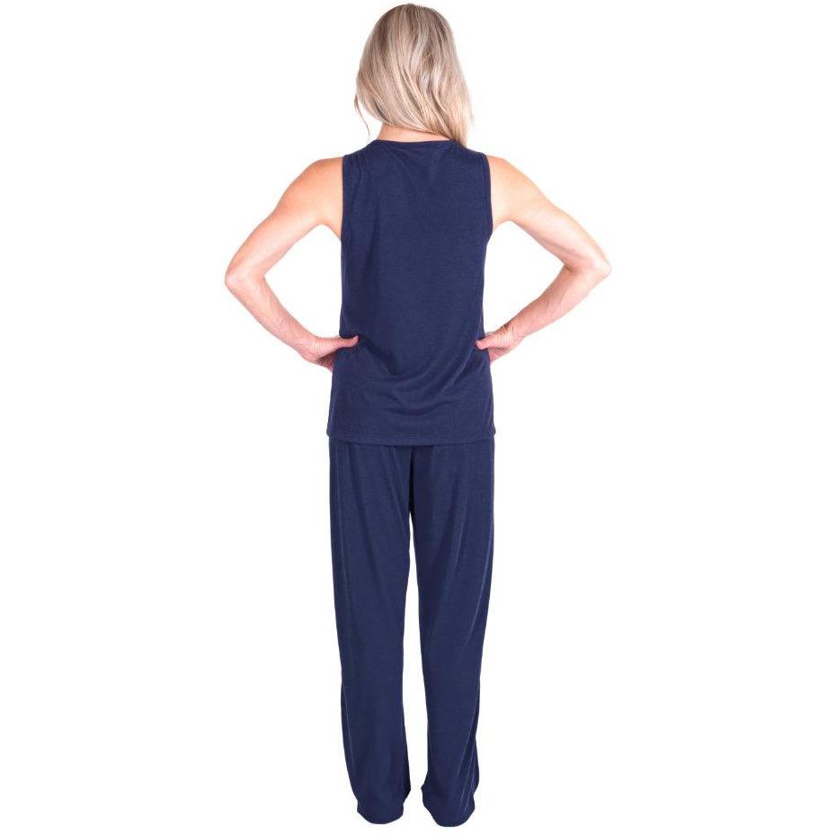 Women's Moisture Wicking Gathered Tank Drawstring Pant Pajama Set