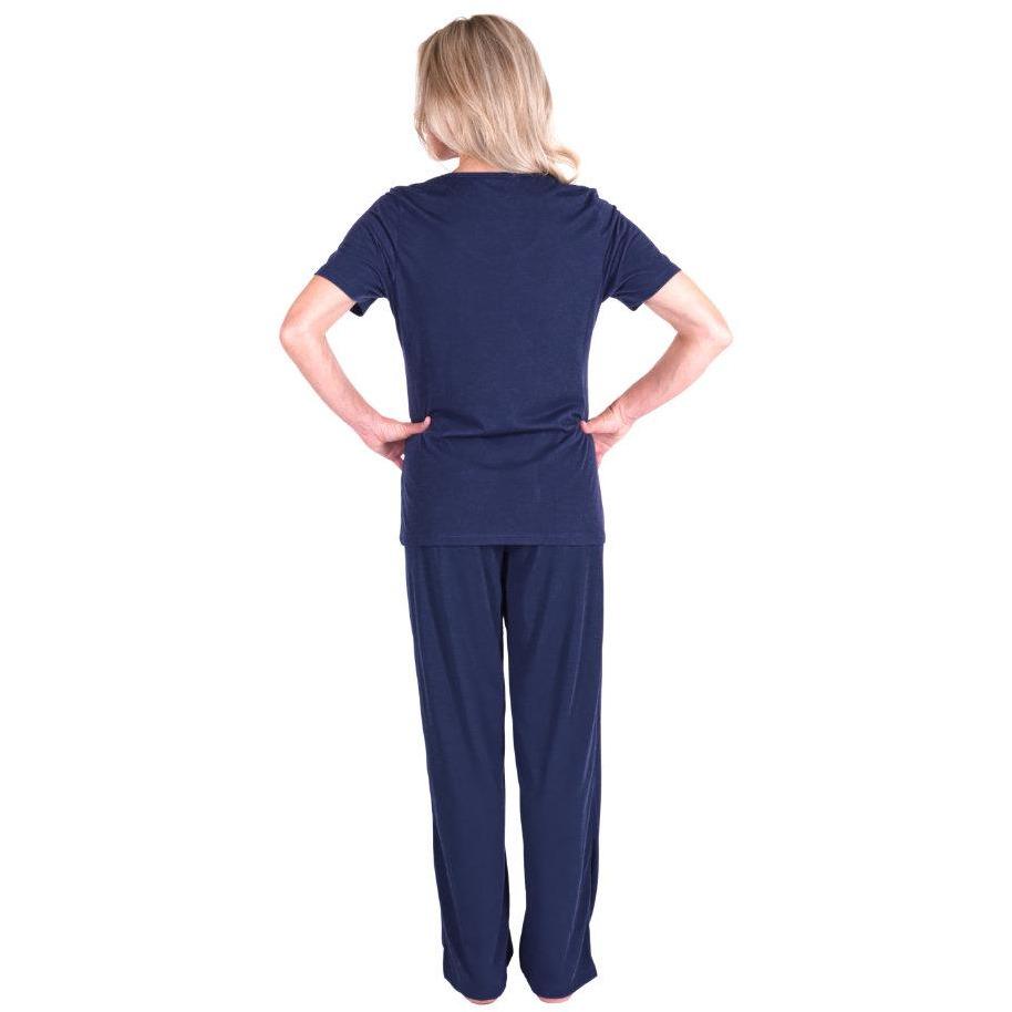 Women's Moisture Wicking Scoop Neck Drawstring Pant Pajama Set